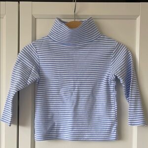 Little English Light Blue Striped 2T Turtleneck Top